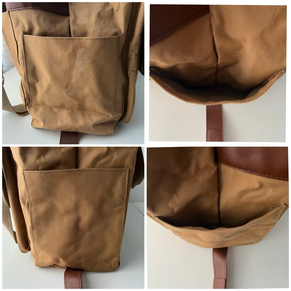 Vintage Ralph Lauren Canvas Crossbody Safari Messenger Bag Tan Neutral Old Money - Picture 9 of 16
